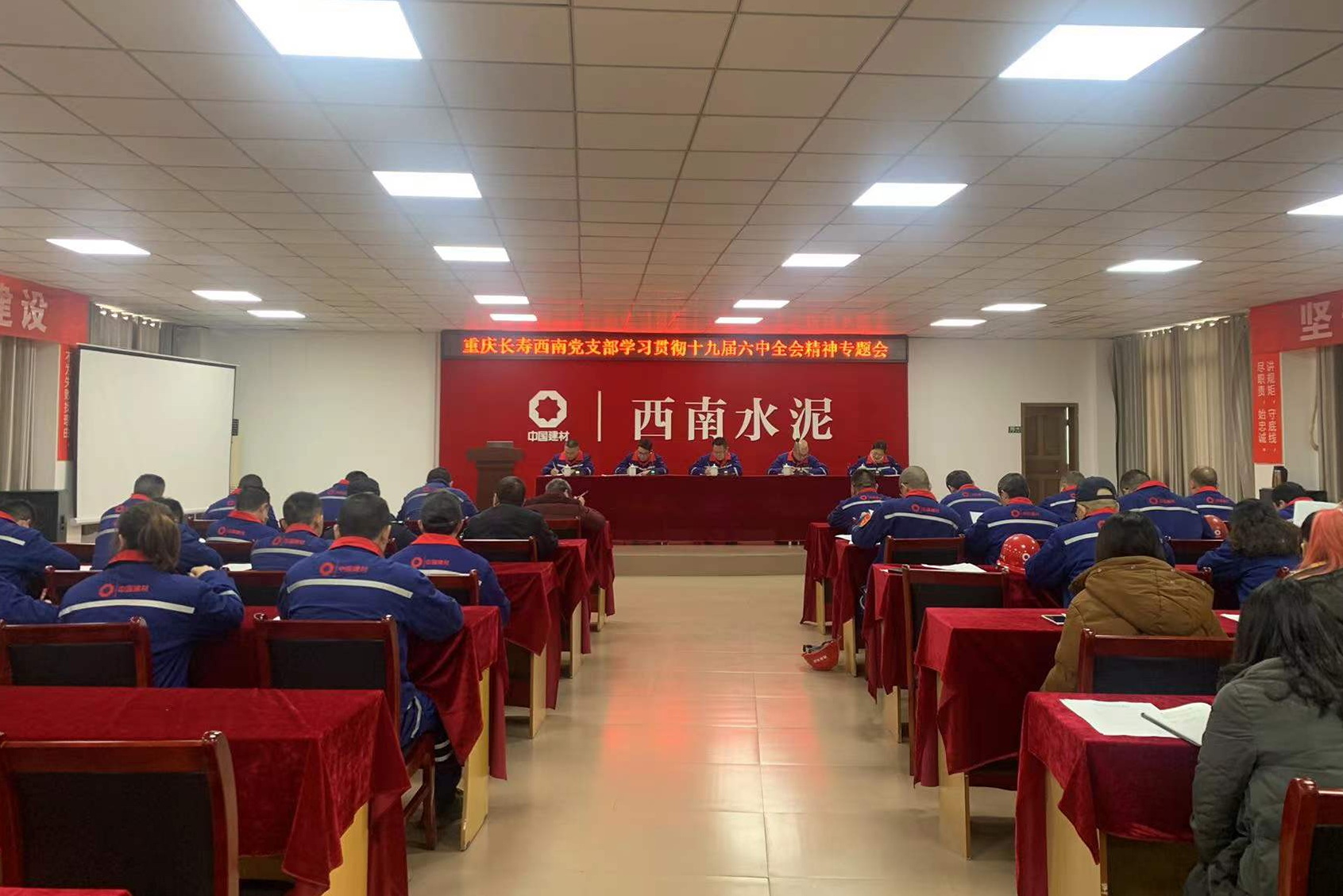 重慶長壽西南黨支部組織開展學習黨的十九屆六中全會精神專題會